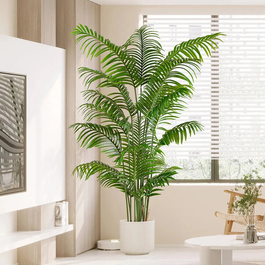 130cm Large Artificial Palm Tree with pot Tropical Fake Plants Areca Palm Tree Decoration for Indoor and Outdoor Living Room